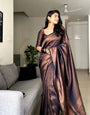 Bucolic Black Soft Silk Saree With Epiphany Blouse Piece