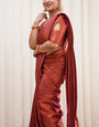 Amazing Maroon Soft Silk Saree With Sophisticated Blouse Piece