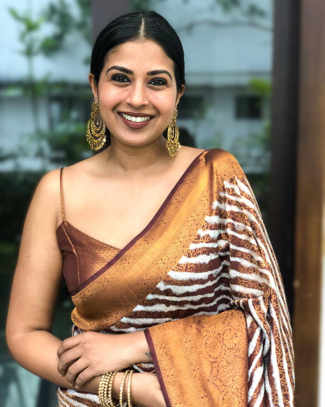 Confounding Brown Soft Silk Saree With Sensational Blouse Piece