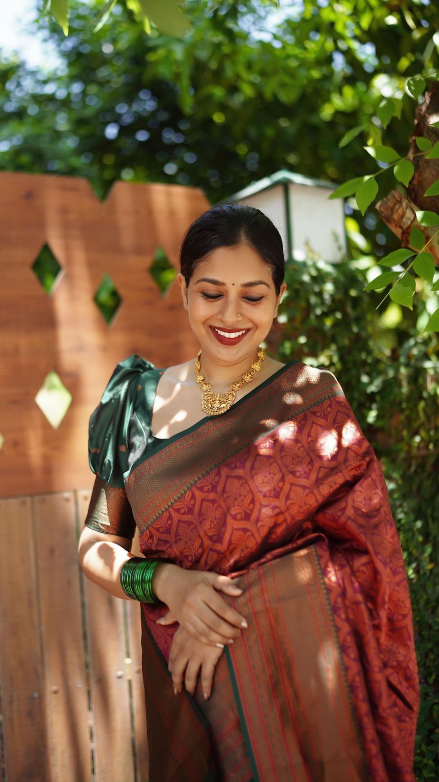 Classy Maroon Soft Silk Saree With Lovely Blouse Piece