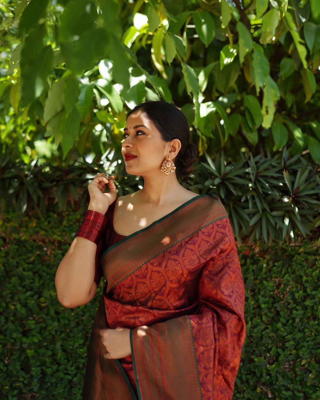 Classy Maroon Soft Silk Saree With Lovely Blouse Piece