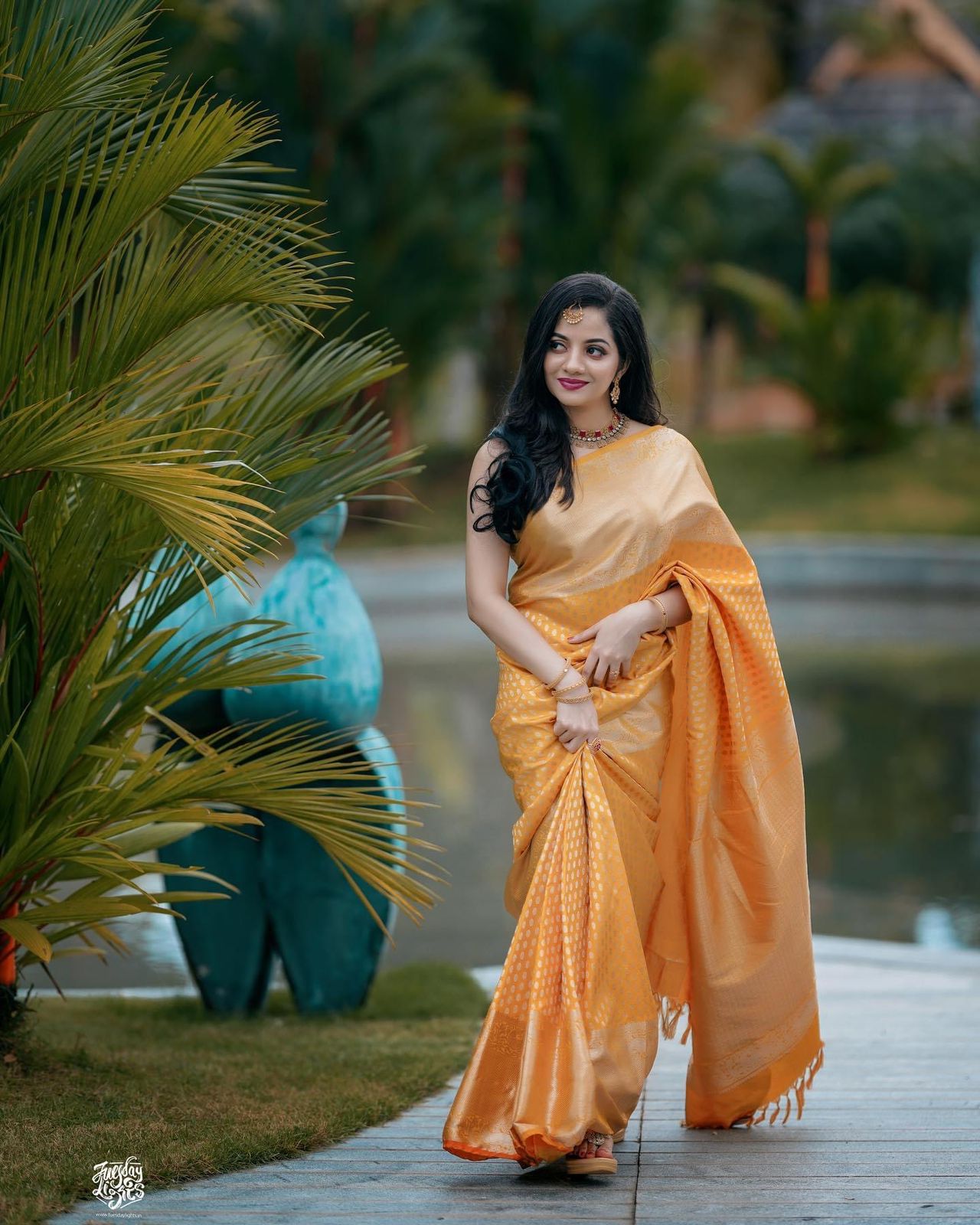 Panoply Yellow Soft Banarasi Silk Saree With Exceptional Blouse Piece