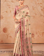 Dissemble Beige Patola Silk Saree with Susurrous Blouse Piece