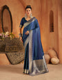 Murmurous Blue Pure Banarasi Silk Saree With Amazing Blouse Piece