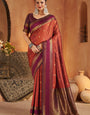 Delightful Rama Pure Zari Weaving Banarasi Silk Saree With Glittering Blouse Piece