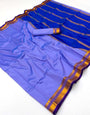 Susurrous Lavender Soft Silk Saree With Nectarous Blouse Piece