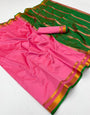 Designer Light pink Soft Silk Saree With Propinquity Blouse Piece
