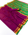 Super classy Purple Soft Silk Saree With Ravishing Blouse Piece