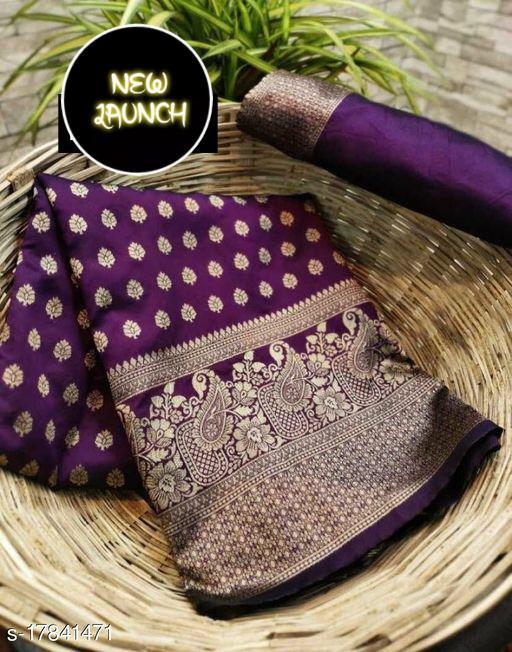 Breathtaking Purple Soft Banarasi Silk Saree With Surpassing Blouse Piece