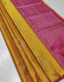 Winsome Mustard Soft Silk Saree With Gleaming Blouse Piece