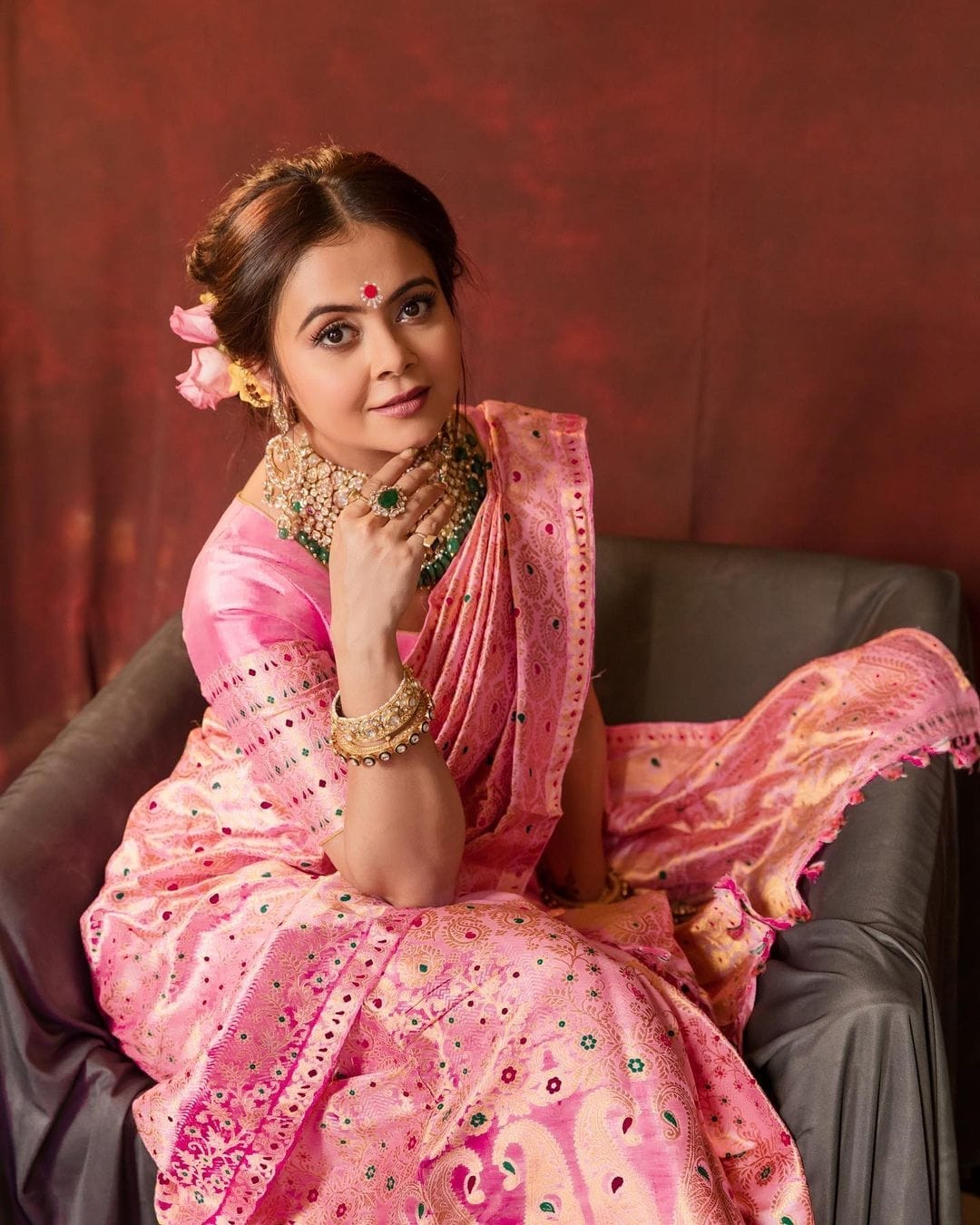 Enigmatic Pink Soft Silk Saree With Incredible Blouse Piece