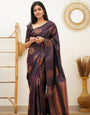 Chatoyant Purple Soft Silk Saree With Posh Blouse Piece