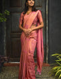 Groovy Pink Soft Silk Saree With Zephyr Blouse Piece