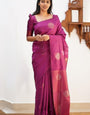 Improbable Purple Soft Silk Saree With Tremendous Blouse Piece