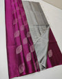 Flamboyant Magenta Soft Silk Saree With Designer Blouse Piece