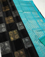 Allure Black Soft Silk Saree With Ornate Blouse Piece