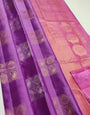 Hypnotic Purple Soft Silk Saree With Quixotic Blouse Piece