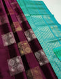 Serendipity Wine Soft Silk Saree With Breathtaking Blouse Piece