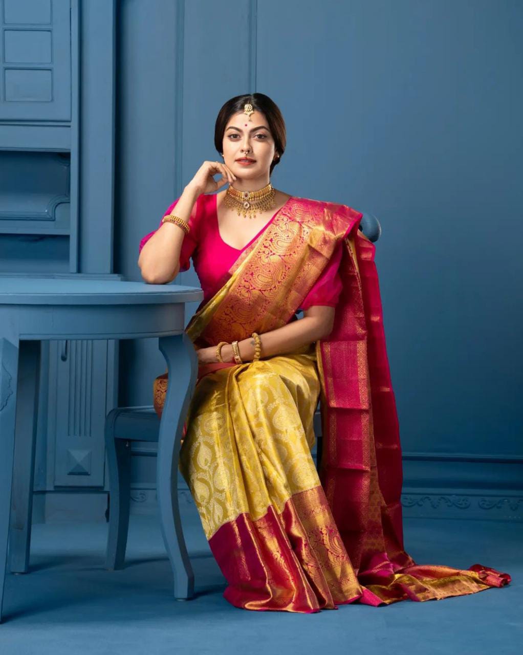 Artistic Yellow Soft Silk Saree With Epiphany Blouse Piece