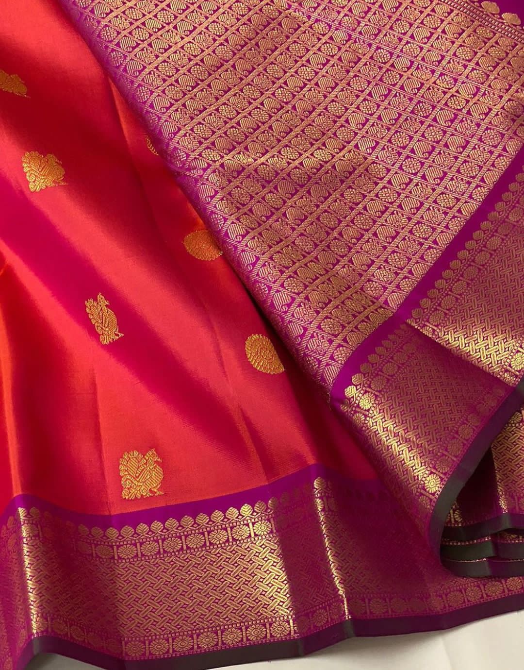 Improbable Orange Soft Silk Saree With Lustrous Blouse Piece