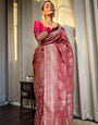 Most Peach Soft Silk Saree With Transcendent Blouse Piece