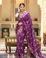 Dulcet Purple Soft Silk Saree With Prominent Blouse Piece