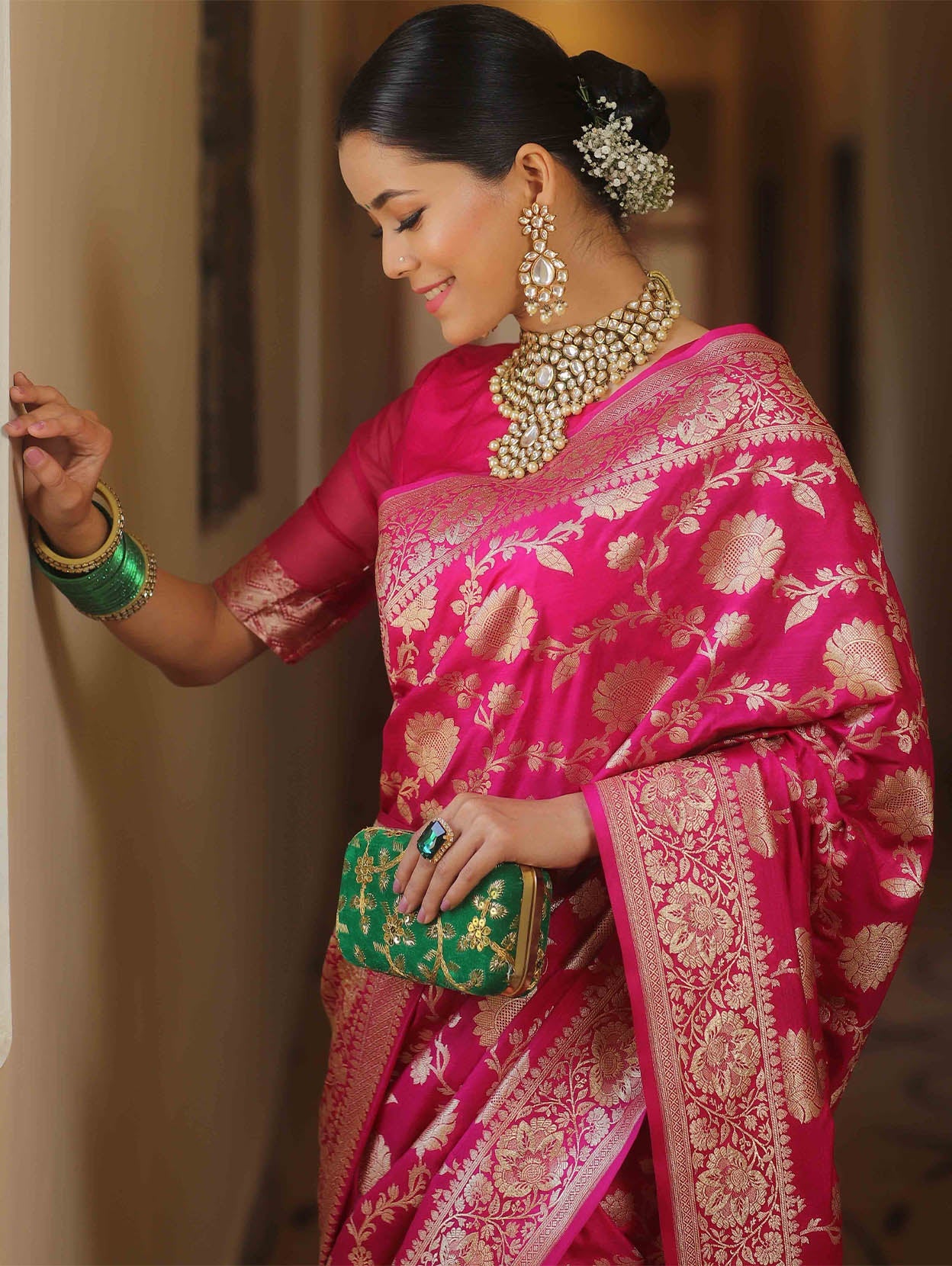 Innovative Dark Pink Soft Silk Saree With Amazing Blouse Piece