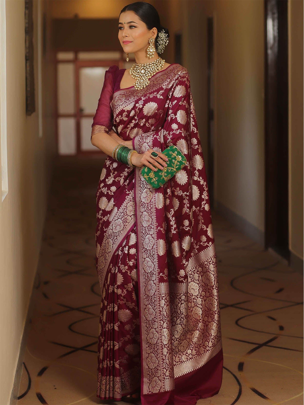 Comely Wine Soft Silk Saree With Conflate Blouse Piece