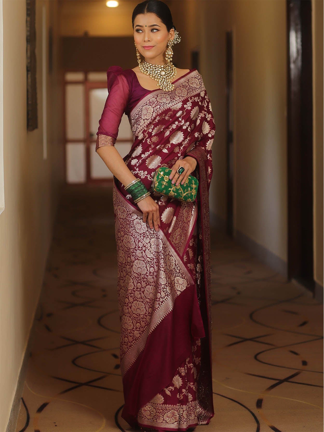 Comely Wine Soft Silk Saree With Conflate Blouse Piece