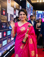 Preferable Dark Pink Soft Silk Saree With Artistic Blouse Piece