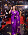 Fragrant Purple Soft Silk Saree With Invaluable Blouse Piece