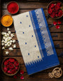 Piquant Beige Cotton Silk Saree With Dalliance Blouse Piece