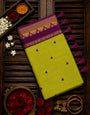 Winsome Green Cotton Silk Saree With Alluring Blouse Piece