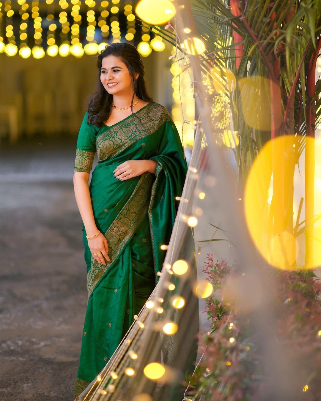 Admirable Green Soft Banarasi Silk Saree With Panache Blouse Piece