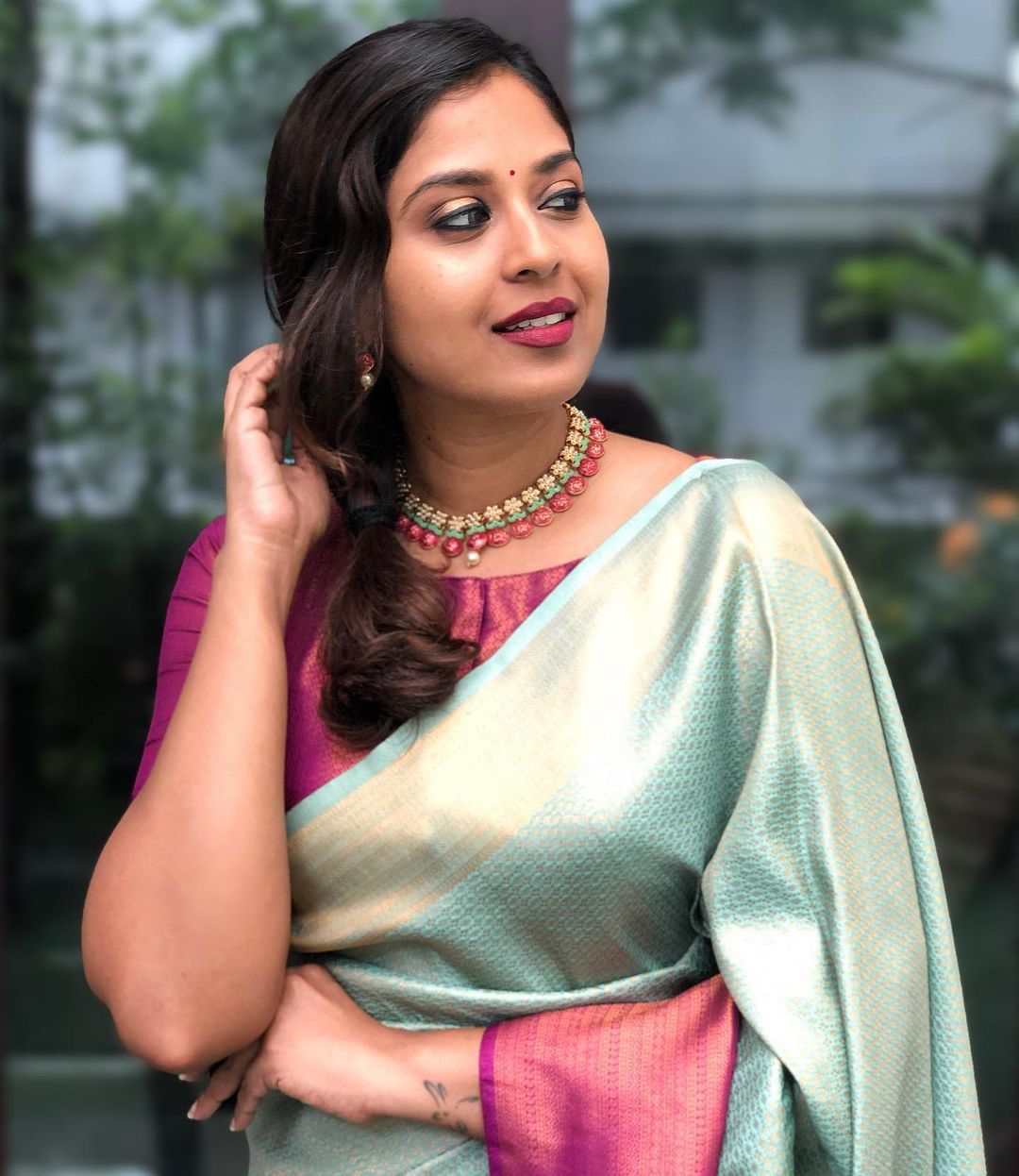 Extraordinary Sea Green Soft Silk Saree With Palimpsest Blouse Piece