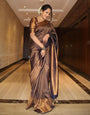 Piquant Black Soft Silk Saree With Improbable Blouse Piece