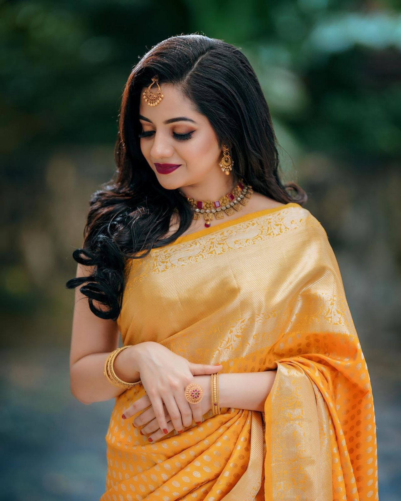 Panoply Yellow Soft Banarasi Silk Saree With Exceptional Blouse Piece