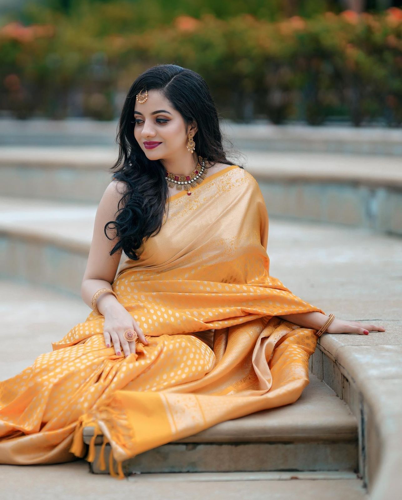 Panoply Yellow Soft Banarasi Silk Saree With Exceptional Blouse Piece