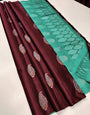 Grandiose Maroon Soft Silk Saree With Glamorous Blouse Piece