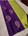 Most Purple Soft Silk Saree With A Blouse Piece