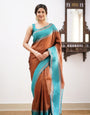 Palimpsest Brown Soft Silk Saree With Most Blouse Piece