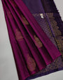 Prodigal Purple Soft Silk Saree With Desirable Blouse Piece