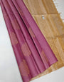 Effervescent Pink Soft Silk Saree With Gratifying Blouse Piece