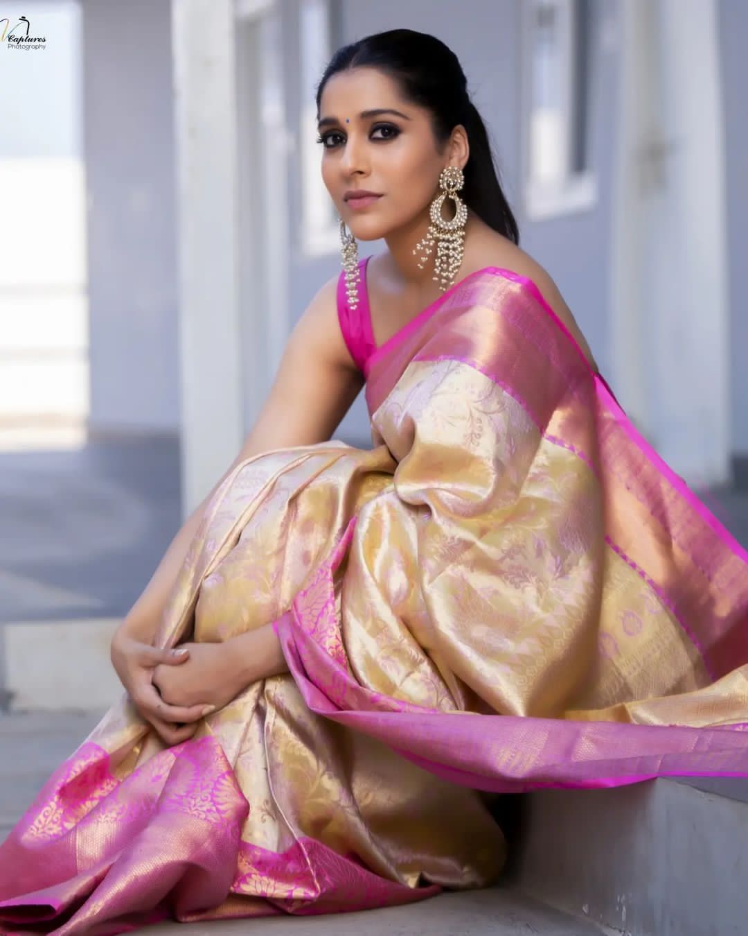 Scintillating Beige Soft Silk Saree With Unique Blouse Piece