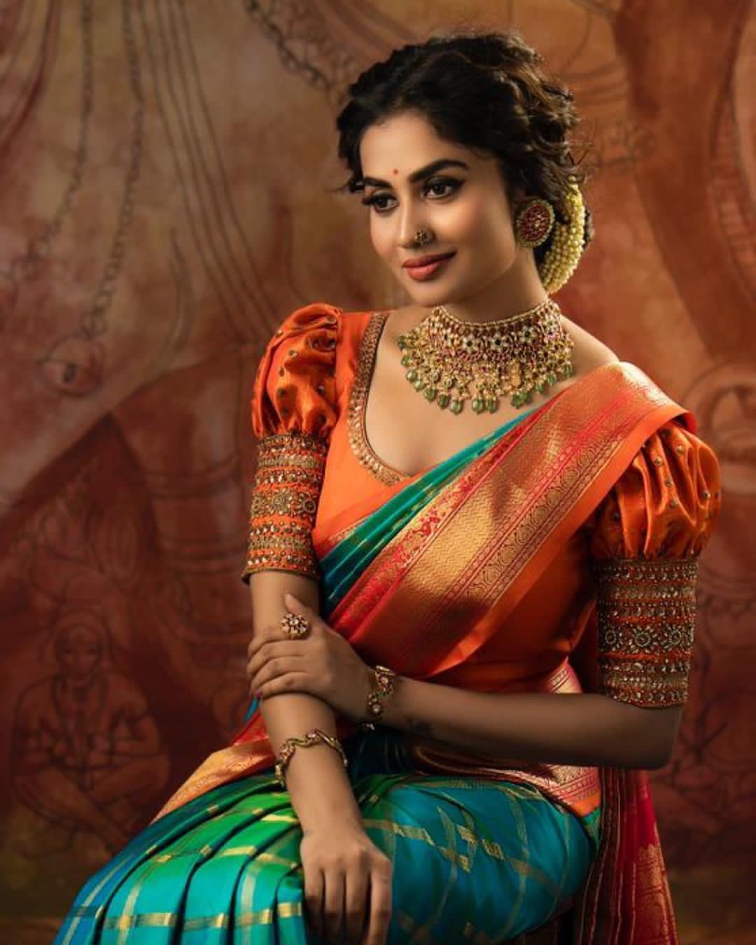 Marvellous Rama Soft Silk Saree With Transcendent Blouse Piece