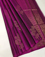 Gratifying Dark Pink Soft Silk Saree With Mellifluous Blouse Piece