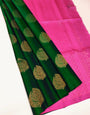 Nemesis Green Soft Silk Saree With Invaluable Blouse Piece