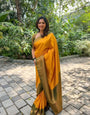 Charismatic Yellow Soft Silk Saree With Smashing Blouse Piece