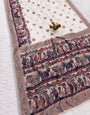 Adoring Beige Pashmina Silk Saree With Designer Blouse Piece