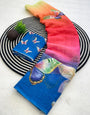 Ornate Multicolor Printed Linen Silk Saree With Angelic Blouse Piece